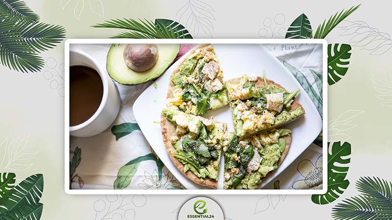Avocado and Baby Spinach Breakfast Pizza
